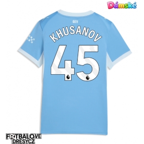 Manchester City Abdukodir Khusanov #45 Dámské Domácí Dres 2026-27 Krátký Rukáv